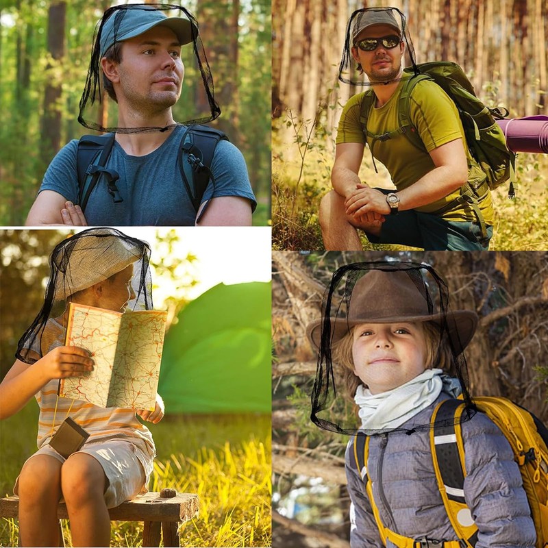 Midge Head Net, 4 Pcs Mosquito Net, Mosquito Head Net,