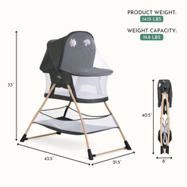 Evolur Cozy Dreamer Bassinet in Black