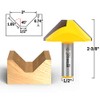 YONICO V Groove Flat Bottom Router Bit 2-Inch Diameter 45