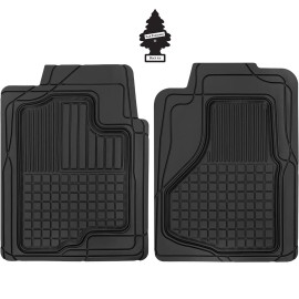Motortrend For JEEP Heavy Duty Car Truck Floor Mats 2PC Rubber Semi Custom Black