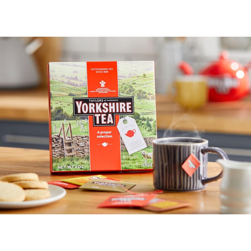 Yorkshire Tea Assorted Teas Sampler, Variety Gift Box, Individually Wrapped