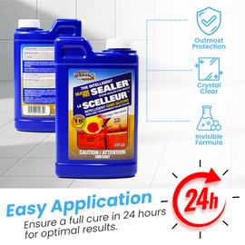 Surf-Pro Intelligent Grout Sealer – Invisible, Odor-Free Silicone-Free Formula – Easy DIY Application with Sponge or Brush – Preserves Grout Color – for Tile, Ceramic & Stone – 493 ml