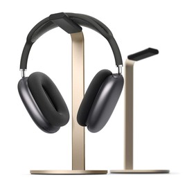 elago® H Stand [Champagne Gold] - [Premium Aluminum][Scratch-Free Padding][Perfect Height][Compatible with AirPods Max and All Headphones][Modern Design] Gaming and Audio Headphones