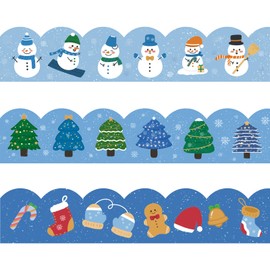 59Ft Christmas Bulletin Board Borders, Borders Classroom Bulletin, Fadeless Bulletin Board Paper, Bulletin Board Trim, Christmas Bulletin Board Decorations, 3 Design 60 Pcs