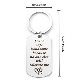 Boyfriend Christmas Gifts, Husband Christmas Gifts, Stocking Fillers for Boyfriend,Valentines Gifts for Him, Drive Safe Keyring,Gifts for Boyfriends, Husband Gifts,Boyfriend Anniversary Birthday Gifts