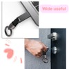 YiyuanHe 2Pcs Leather Car Keychain Clip, Universal Keyrings Zinc Alloy