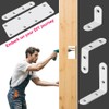 24 Pack White L Bracket 1.57 Inch Stainless Steel Corner