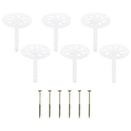 PATIKIL 82mm Perforated Insulation Pins, 50 Pack Insulating Nails Wall Plug Plastic Expansion Bolt for Fixing Foam Boards to Masonry Wall or Ceiling