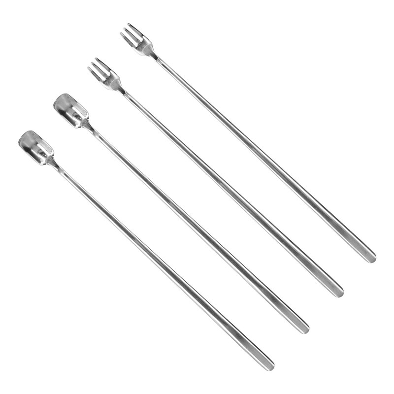 4Pcs 304 Stainless Steel Coffee Spoon Long Handle Coffee Spoon