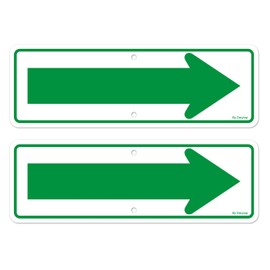 Left Right Arrow Signs, Enter Only Arrow Sign, 2 Pack 18 x 6 Inches Reflective Rust Free Aluminum, UV Protected, for Street Road