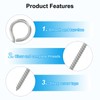 PATIKIL 10pcs M5x90mm Eye Screw 304 Stainless Steel Eye Screw