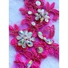 Handmade Appliques 1 Pair of Embroidery Sequin Lace Applique Sewing