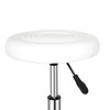NALLBEIRRAA Round Rolling Stool Chair Modern PU Leather Height Adjustable
