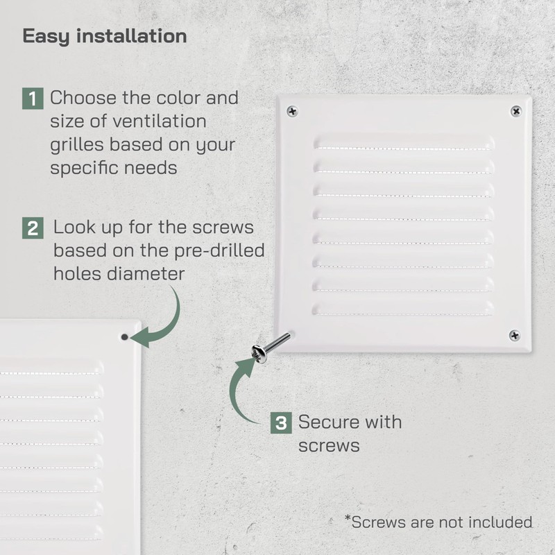 Vent Systems - 5 x 5 Inch (Inner) Pack of