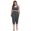 ZERDOCEAN Women's Plus Size Active Yoga Lounge Indoor Capri Casual