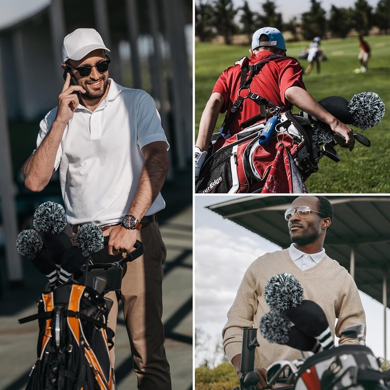 Golf Headcovers with Pom Pom for 1 3 5 Driver