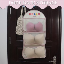 CAMSTIC Hanging Underwear Socks Storage Organizer for Door Wall Closet, Panda