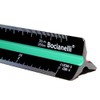 Black Professional 30cm 12" Metric Plastic Triangular Scale Ruler 1:20