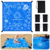 Warmfarm 2-in-1 Beach Blanket & Kiddie Pool,6.56 x 6.56 FT