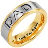 Willis Judd Mens DAD Titanium 8mm Ring Engraved Love You