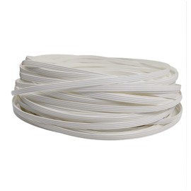 60m Flat PE Rattan Plastic Wicker for Chair Recliner Coffee Table Rattan Furniture Repair (Four Lines/White/ 8 * 1.3mm)