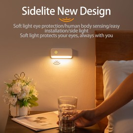 Valytime 6 Pack Motion Sensor Night Light, Rechargeable Stair Lights Indoor, Warm White Motion Sensor Light Indoor, Battery Operated Night Light for Hallway, Stairway, Bathroom, Bedroom, Kitchen