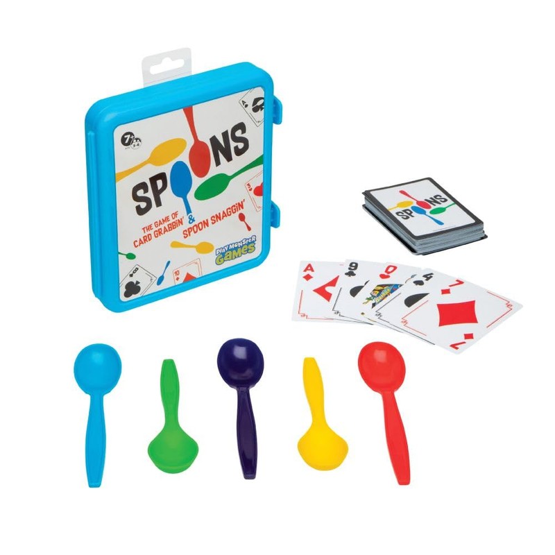PlayMonster Spoons in a Case, Card Games for Kids -
