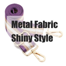 Wide Shoulder Strap Adjustable Replacement Belt Guitar Style Crossbody Bag Handbag Strap Multicolor Canvas Straps(Wide:1.4in) (Gold Purple)