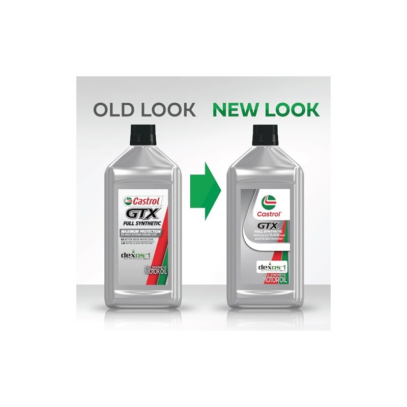 Castrol Castrol GTX Full Synthetic 5W-20 Motor Oil, 1 Quart,