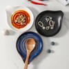 Jiyocy Spoon Rest, Large Ceramic Spoon Holder for Stove Top,