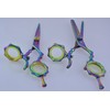 Supreme 5.5" Rainbow Titanium Swivel Thumb Hairdressing & Thinning Scissors
