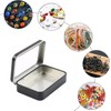 LIGHUFEIC 2 Pack Visualization Metal Hinged Tin Box Metal Rectangular