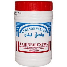 Lebanon Valley Tahineh Extra 100% Ground Hulled Sesame Seed Tahina Tahini, 16.0 Ounce
