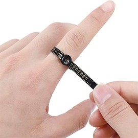 Ring Sizer Measuring Tool Sizer Measuring with Magnifying Glass Reusable Finger Size Gauge Measure Tool Jewelry Sizing Tools 1-17 USA Rings Size Useful and DeftRing