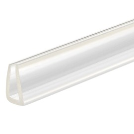 sourcing map U Channel Edge Trim, 4.9ft Length Rubber Guard Seal Strip Edge Protector Fit for 4-5mm Edge, (9/16" W x 5/16" H) Clear
