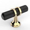 Amerdeco Pack of 10 Furniture Knobs Black Bar Handle Kitchen