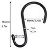 Bxian 6PCS 6 Inch Large Black Heavy Duty S Hook