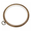 sourcing map Embroidery Hoop Frame 4.7 Inch Round Imitated Wood
