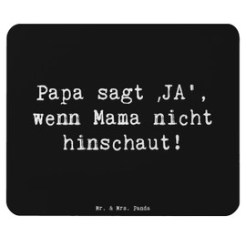 Mr. & Mrs. Panda Mauspad Spruch Vater Geheimhaltung - Geschenk, JA Sagen, handgefertigt, Freude, individuell, handgemacht, Familienbande,