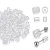 500PCS Clear Silicone Earring Backs Replacements, Soft Rubber Safety Earring