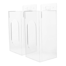 iplusmile 2pcs Acrylic Wall-mounted Gloves Dispenser Holder Clear Storage Organizer for Masks Reusable Gloves and Napkins Convenient and Space-saving for Bathroom Kitchen and Bedroom