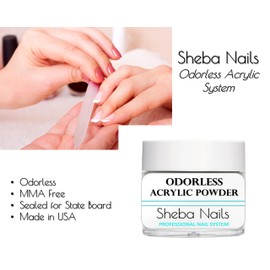 SHEBA NAILS Odorless Acrylic Powder - Forever Pink - 1oz - Acrylic Nails DIY Nail Extension Perfect For Cosmetology Students To Practice Or Take State Board Exam - Tamper Proof/Evident Seal
