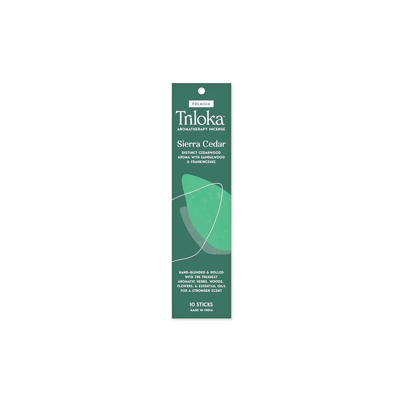 Triloka Premium Incense, Sierra Cedar, 10 CT