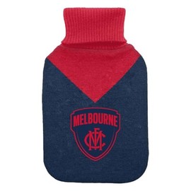 Melbourne Demons AFL Footy Rubber Hot Water Bottle and Cover 2L