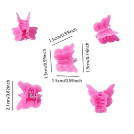 BIEUFBJI 50 Pieces Mini Butterfly Hair Clips Pastel Cute Butterfly Hair Claw Clips for 90s Girls Women, Matte Colors