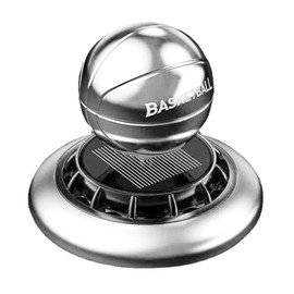 Car Solar Freshener Auto Rotatable Football Strong Alloy Stylish Design Car Air Freshener for Vehicle Decoration Silver