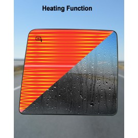 Driver Side Heated Mirror Glass Fit for Ford F250 F350 F450 F550 2008-2016 F150 Pickup Truck 2013-2014 F650 F750 Pickup Truck 2016-2019, Left Side Power Heated Rear View Mirror with Pry Plate