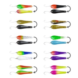 Njord Kalastus Trout Spoon Set 4 g with Box UV Active Spoons Trout Blinker Fishing Set Trout Fishing Spinner Fishing Lure Set Fishing Accessories Trout Bait Indicator Fishing