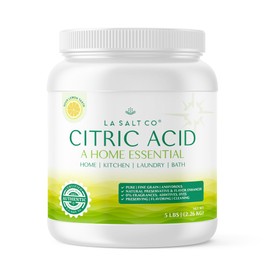 LA SALT CO Citric Acid 5 Pound Jar, 100% Pure Food Grade, USP, Kosher, Non-GMO, Fragrance Free Fragrance Free