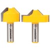 Yonico Joinery Router Bit Set 2 Bit Rabbet Miter 1/2-Inch Shank 15233